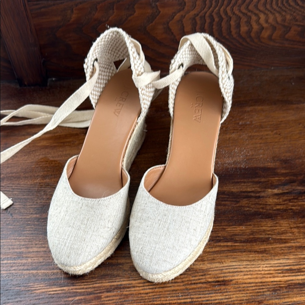 J. Crew Cream Espadrilles Elegant Design